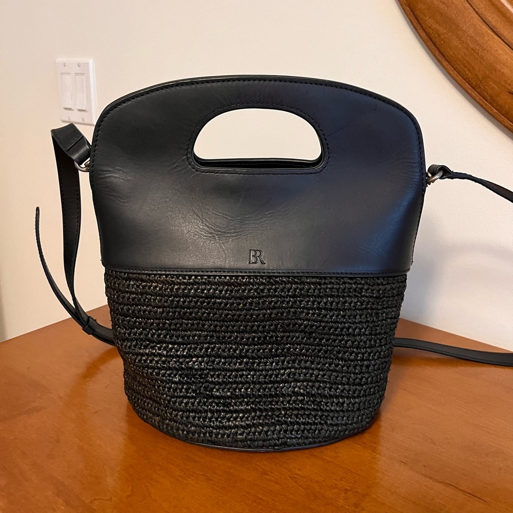 Banana Republic leather/woven bag